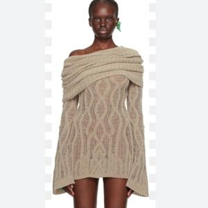 JEAN PAUL GAULTIER Beige KNWLS Edition Minidress SIZE XS